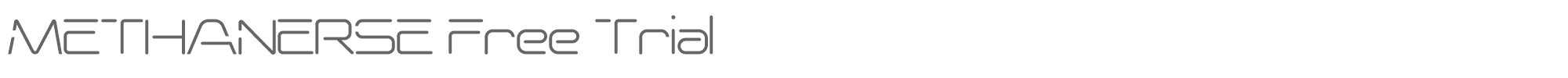 Sample characters Methanerse Font